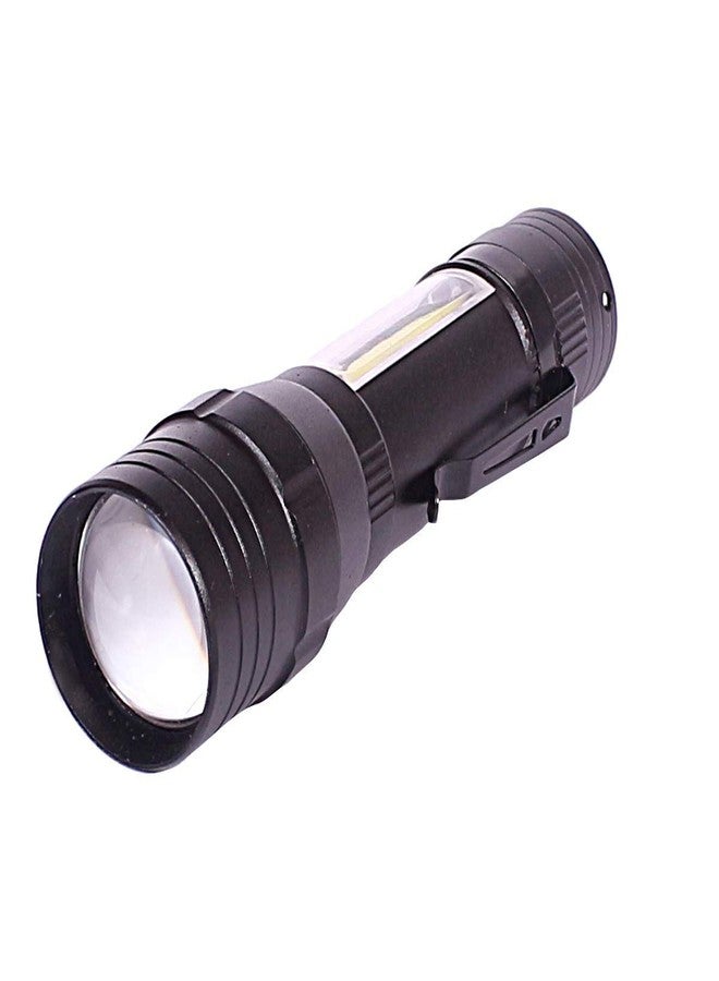 SKPM Sun Rechargeable and Zoomable Aluminum Flashlight with COB Side Light - Image 2